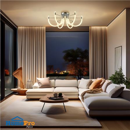 ไฟถาด LED CARINI 4218/43W 43 วัตต์ DAYLIGHT/COOL WHITE/WARM WHITE สีขาว/เงิน 6 หัว_1