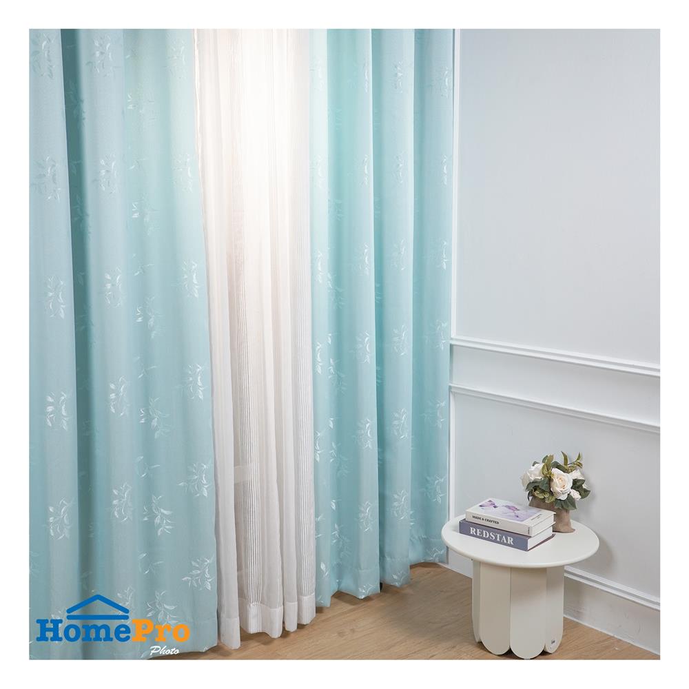 ผ้าม่าน EYELET HOME LIVING STYLE ERNET UV 140X220 ซม. สีฟ้า