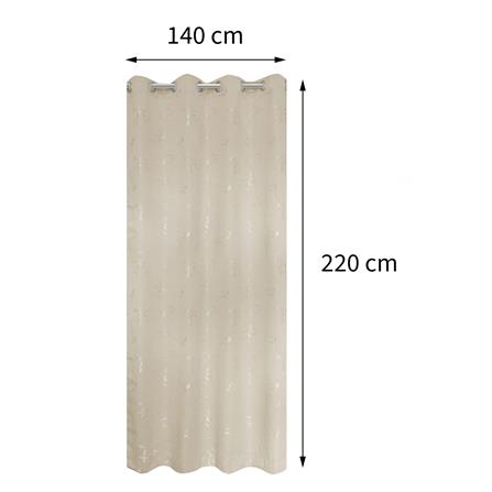 ผ้าม่าน EYELET HOME LIVING STYLE ERNET UV 140X220 ซม. สีครีม_5