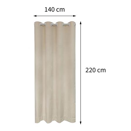 ผ้าม่าน EYELET HOME LIVING STYLE TIME UV 140X220 ซม. สีครีม_5