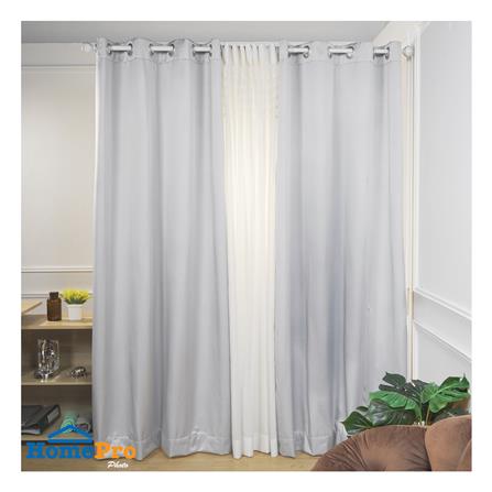ผ้าม่าน EYELET HOME LIVING STYLE TIME UV 140X220 ซม. สีเทา_3