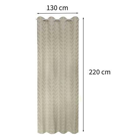 ผ้าม่าน EYELET HOME LIVING STYLE MARK UV 130X220 ซม. สีครีม_6