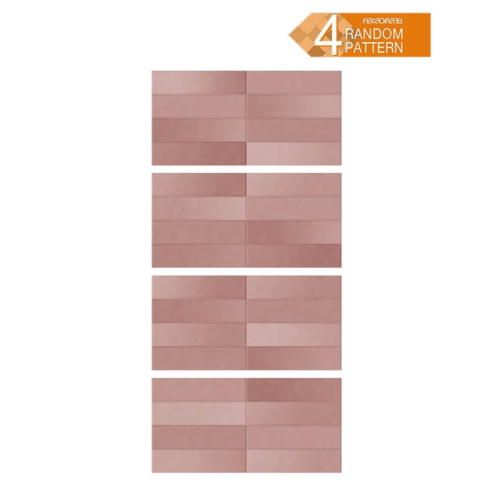 กระเบื้องผนัง 30x60 ซม. DURAGRES มาการอง คอรัล ชมพู A 0.9 ตร.ม.