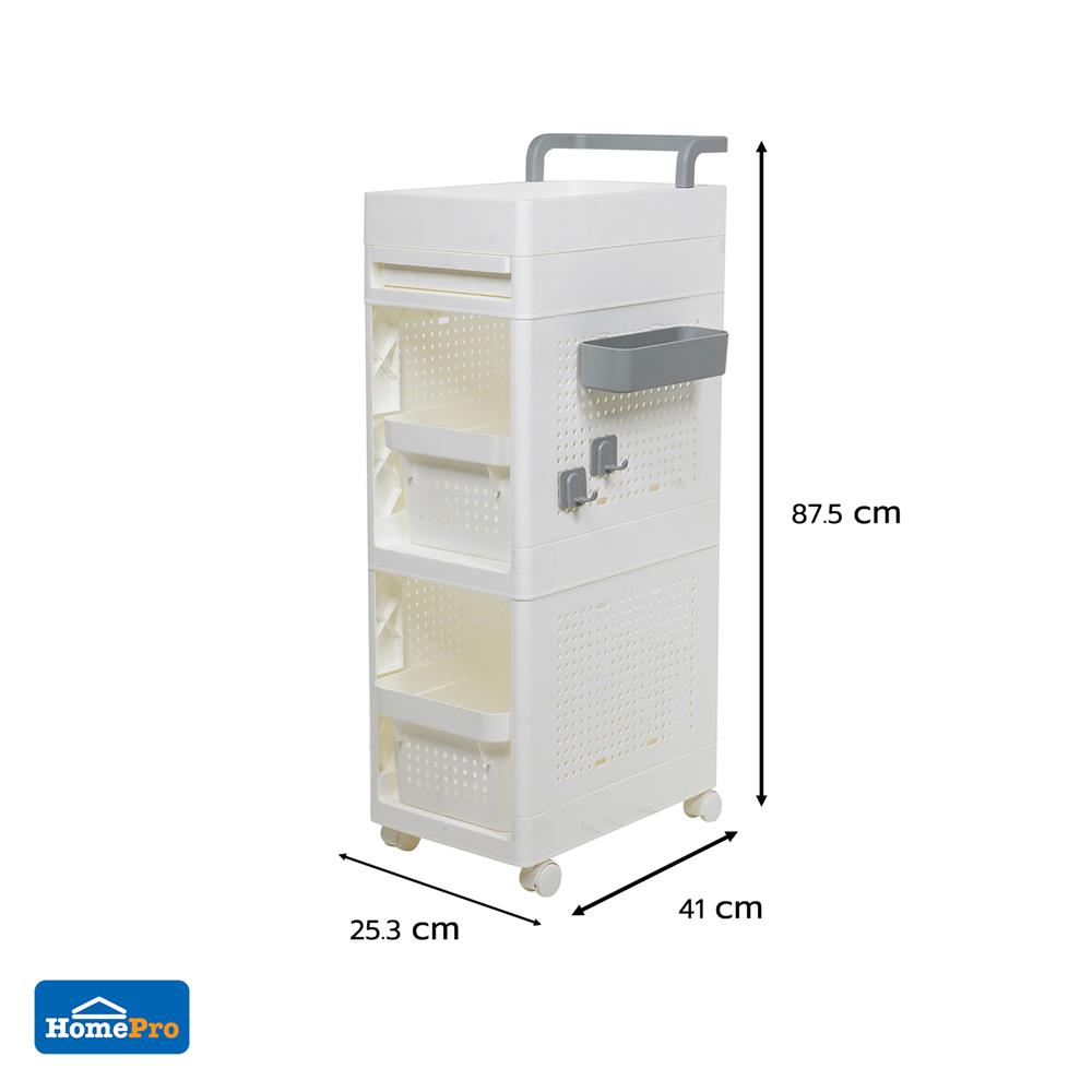 ชั้นวางของ 2 ชั้น STACKO TORI 25.3X41X87.5 ซม. สีขาว