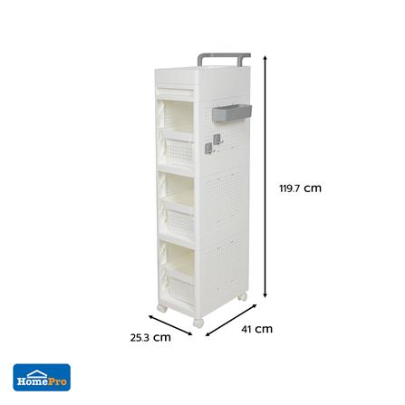 ชั้นวางของ 3 ชั้น STACKO TORI 25.3X41X119.7 ซม. สีขาว_9