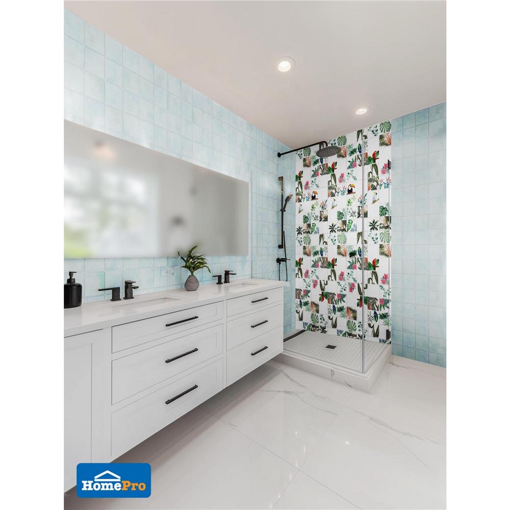 กระเบื้องผนัง 30x60 ซม. DURAGRES แพรอท ไวท์ เดคอร์ A 0.9 ตร.ม.