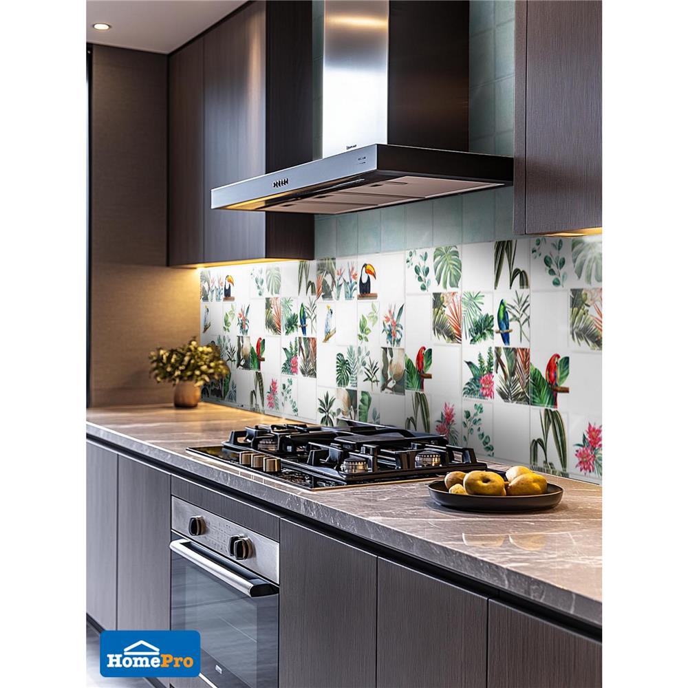 กระเบื้องผนัง 30x60 ซม. DURAGRES แพรอท ไวท์ เดคอร์ A 0.9 ตร.ม.