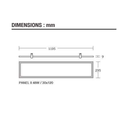 โคมฝังฝ้า LED BEC PANEL II 48 วัตต์ 30X120 ซม. DAYLIGHT_5
