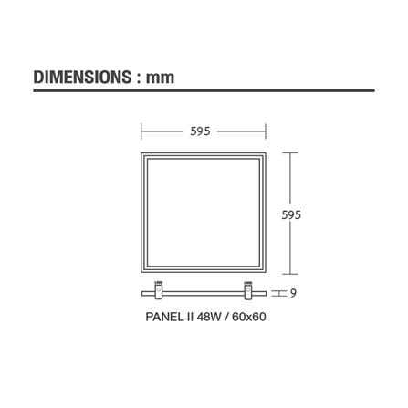 โคมฝังฝ้า LED BEC PANEL II 48 วัตต์ 60X60 ซม. DAYLIGHT_5