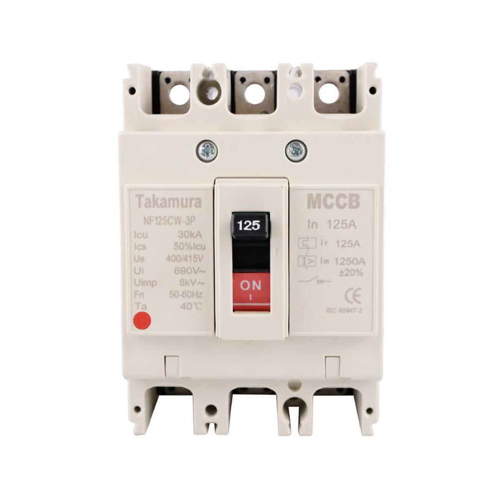 เซอร์กิตเบรกเกอร์ 3 โพล 3 เฟส TAKAMURA TNF125CW 125 แอมป์ 10 KA 380V