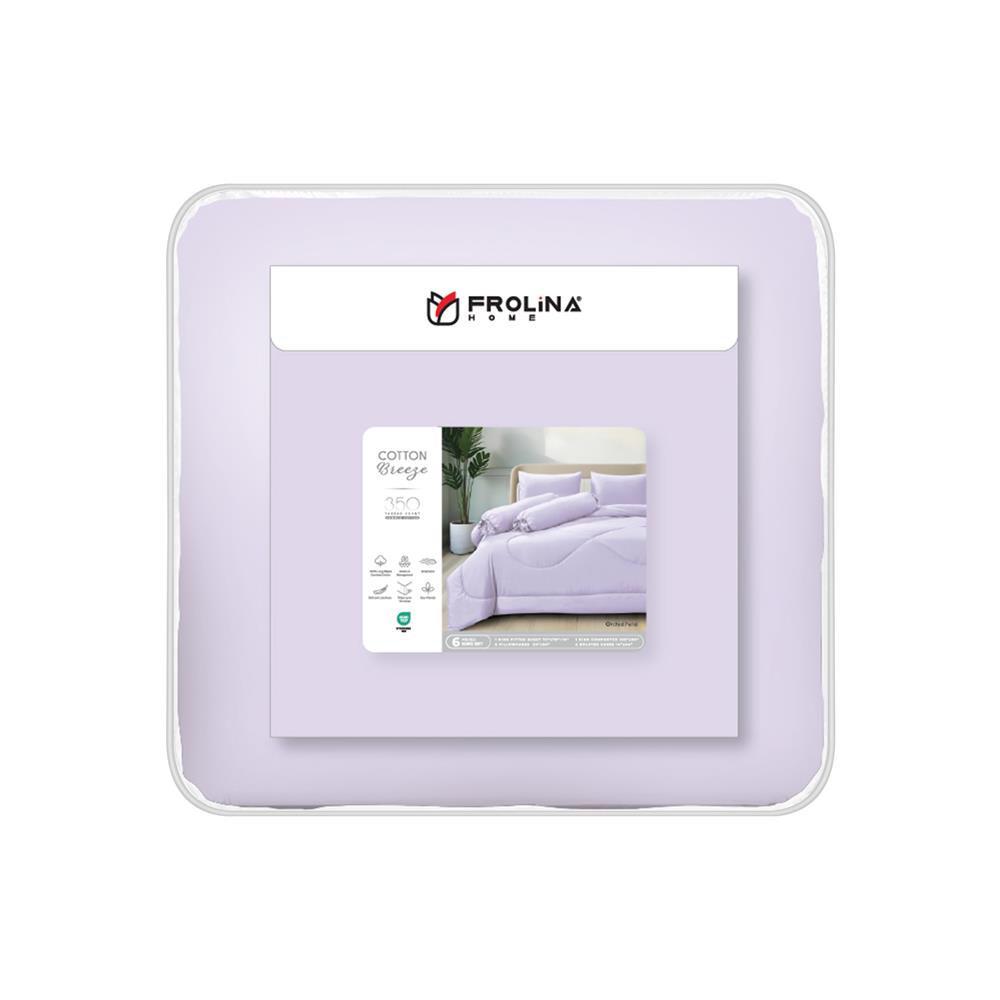 ชุดผ้าปูที่นอน 6 ฟุต (ชุด 6 ชิ้น) FROLINA COTTON BREEZE CBSF003