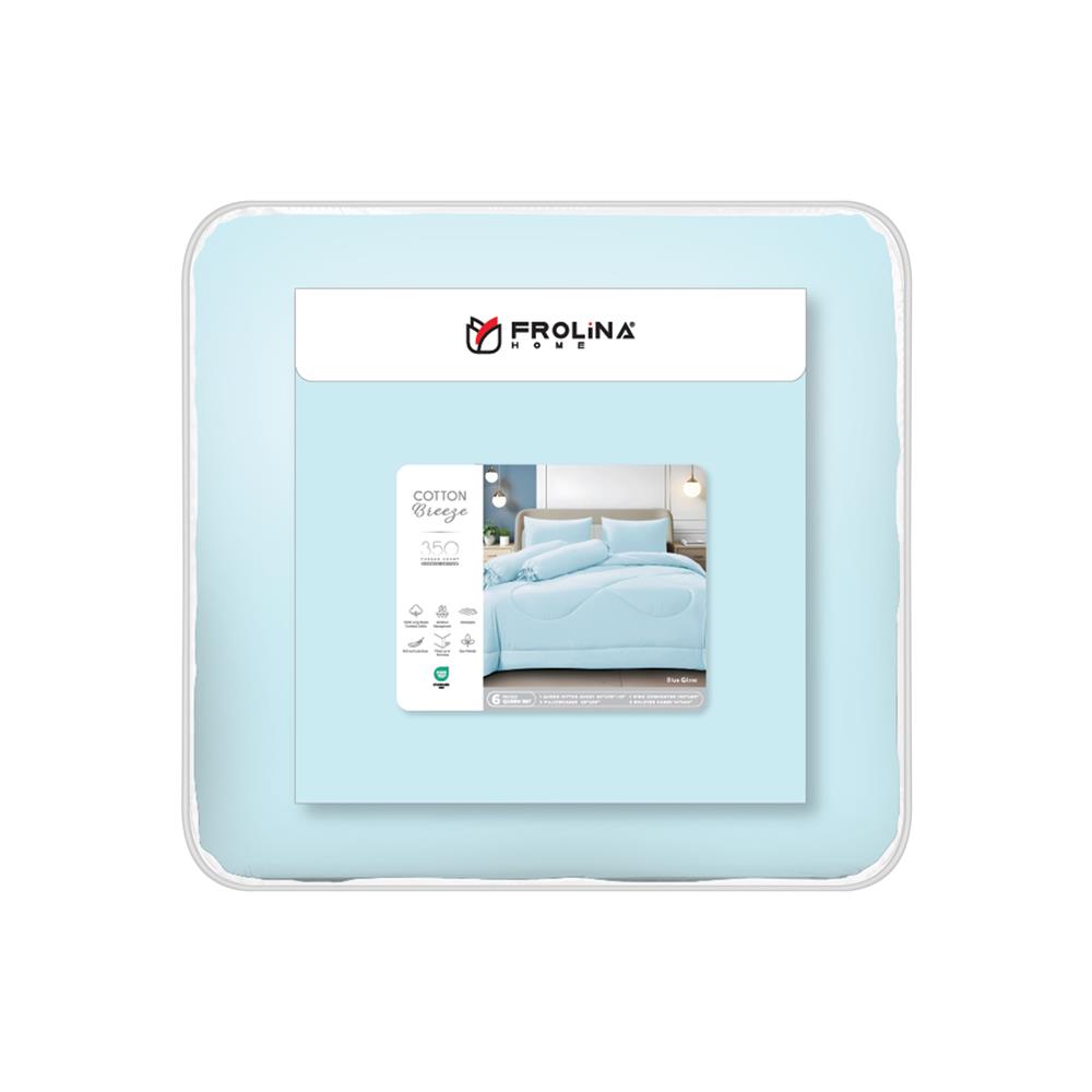 ชุดผ้าปูที่นอน 5 ฟุต (ชุด 6 ชิ้น) FROLINA COTTON BREEZE CBSF004