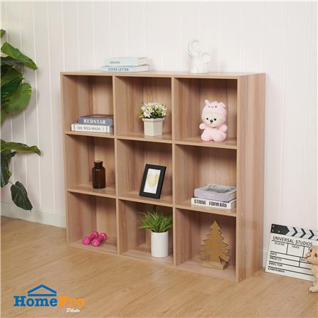 ชั้นวางของทึบ 9 ช่อง FURDINI FINE 120 ซม. ลายไม้_4