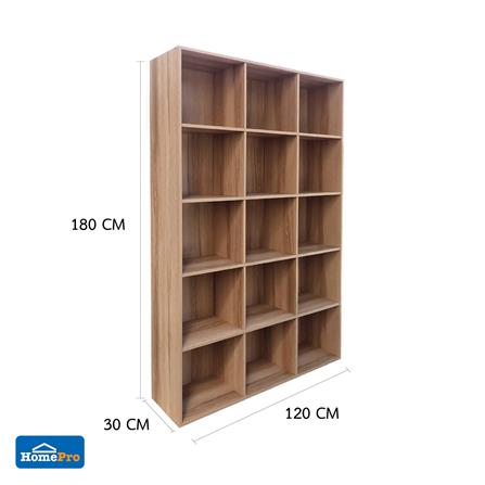 ชั้นวางของทึบ 15 ช่อง FURDINI FINE 120 ซม. ลายไม้_4