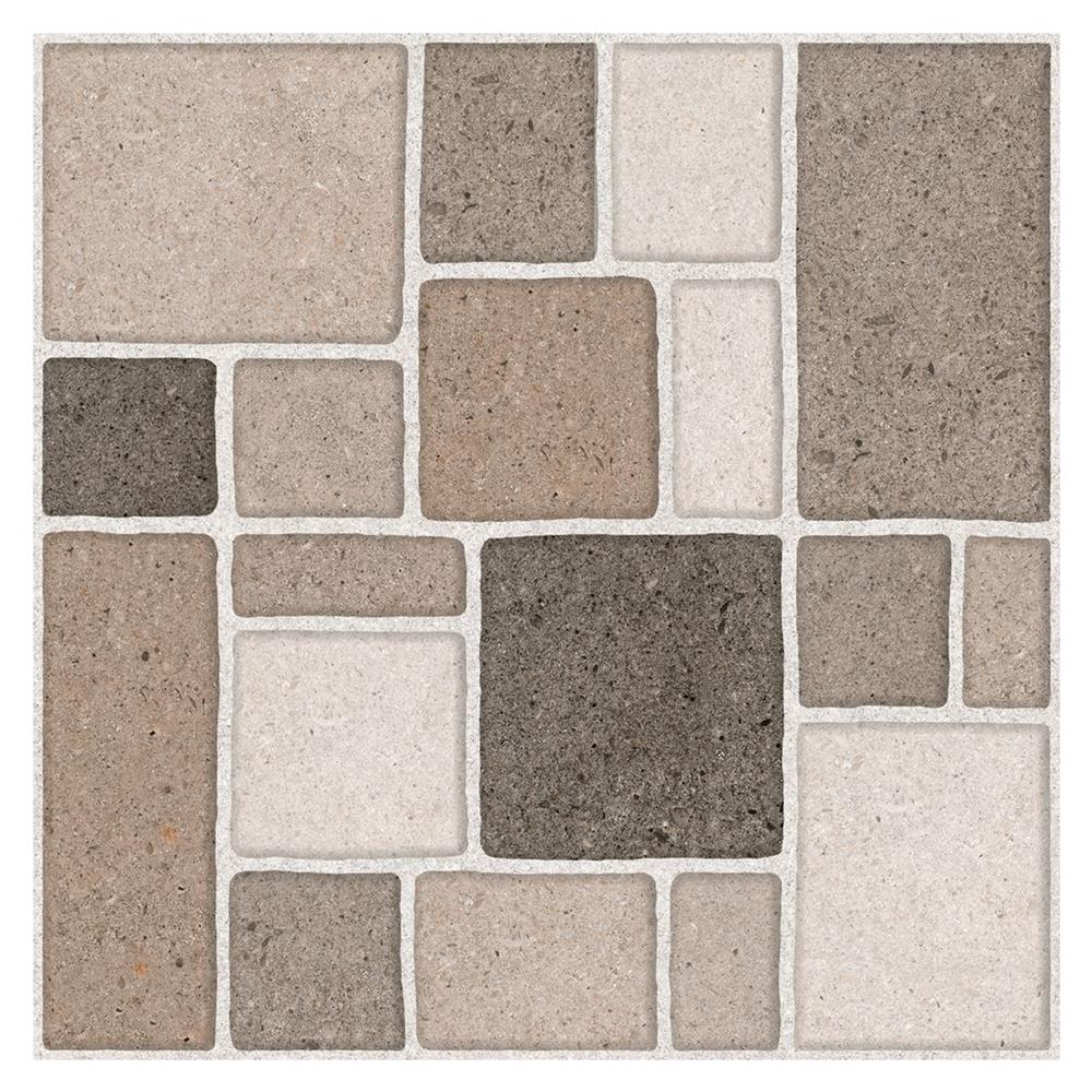 กระเบื้องพื้น 16x16 นิ้ว TARA อัลบอน มิกซ์ น้ำตาล A 0.96 ตร.ม.