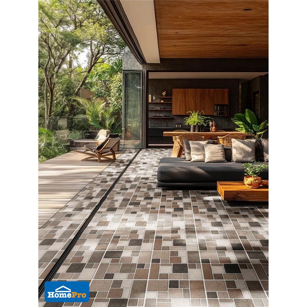 กระเบื้องพื้น 16x16 นิ้ว TARA อัลบอน มิกซ์ น้ำตาล A 0.96 ตร.ม.