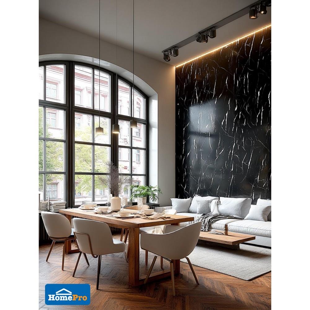 แผ่นตกแต่งผนัง SPC WALL PANEL 122x244 ซม. TARA ลอเรนต์ ดำ