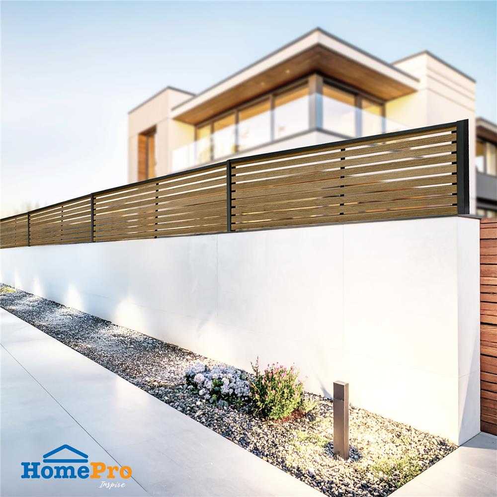 รั้วบังตาโปร่ง SUNSHIELD SET-B S90 0.6x2 ม. สีวอลนัท