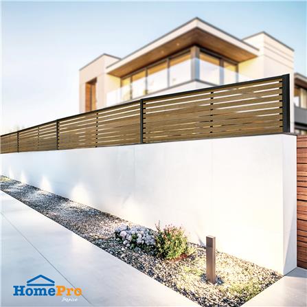 รั้วบังตาโปร่ง SUNSHIELD SET A S90 0.6x2 ม. สีวอลนัท_2