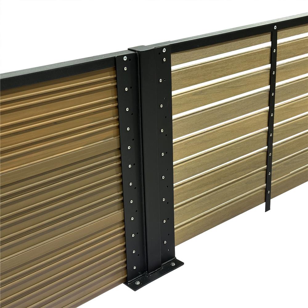 รั้วบังตาโปร่ง SUNSHIELD SET-B S90 0.6x2 ม. สีโอ๊ค