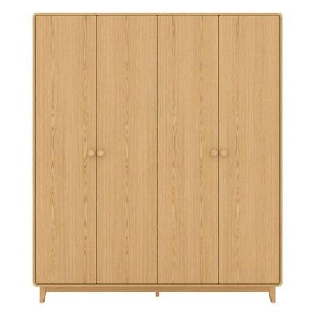 ตู้เสื้อผ้า 4 บานเปิด SB FURNITURE HAGI 19217668 196 ซม. สี MONACO OAK_0