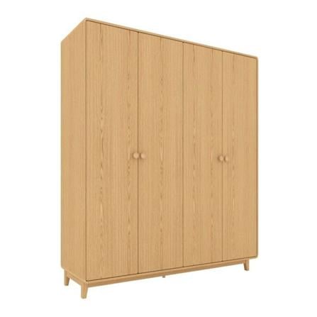 ตู้เสื้อผ้า 4 บานเปิด SB FURNITURE HAGI 19217668 196 ซม. สี MONACO OAK_1