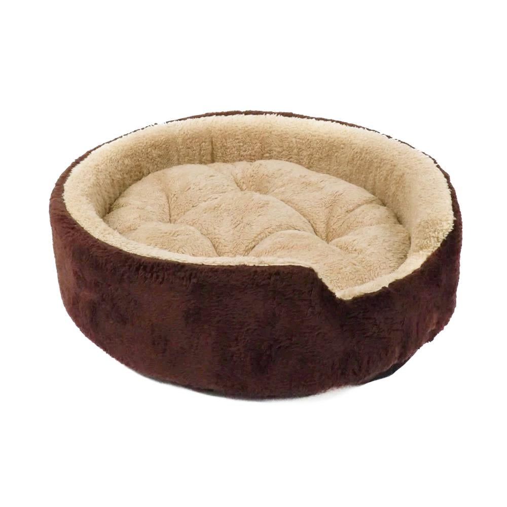 ที่นอนสัตว์เลี้ยง CLAWSET ROUND FLUFFY PET BED ไซซ์ L สีน้ำตาล
