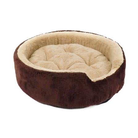 ที่นอนสัตว์เลี้ยง CLAWSET ROUND FLUFFY PET BED ไซซ์ L สีน้ำตาล_0