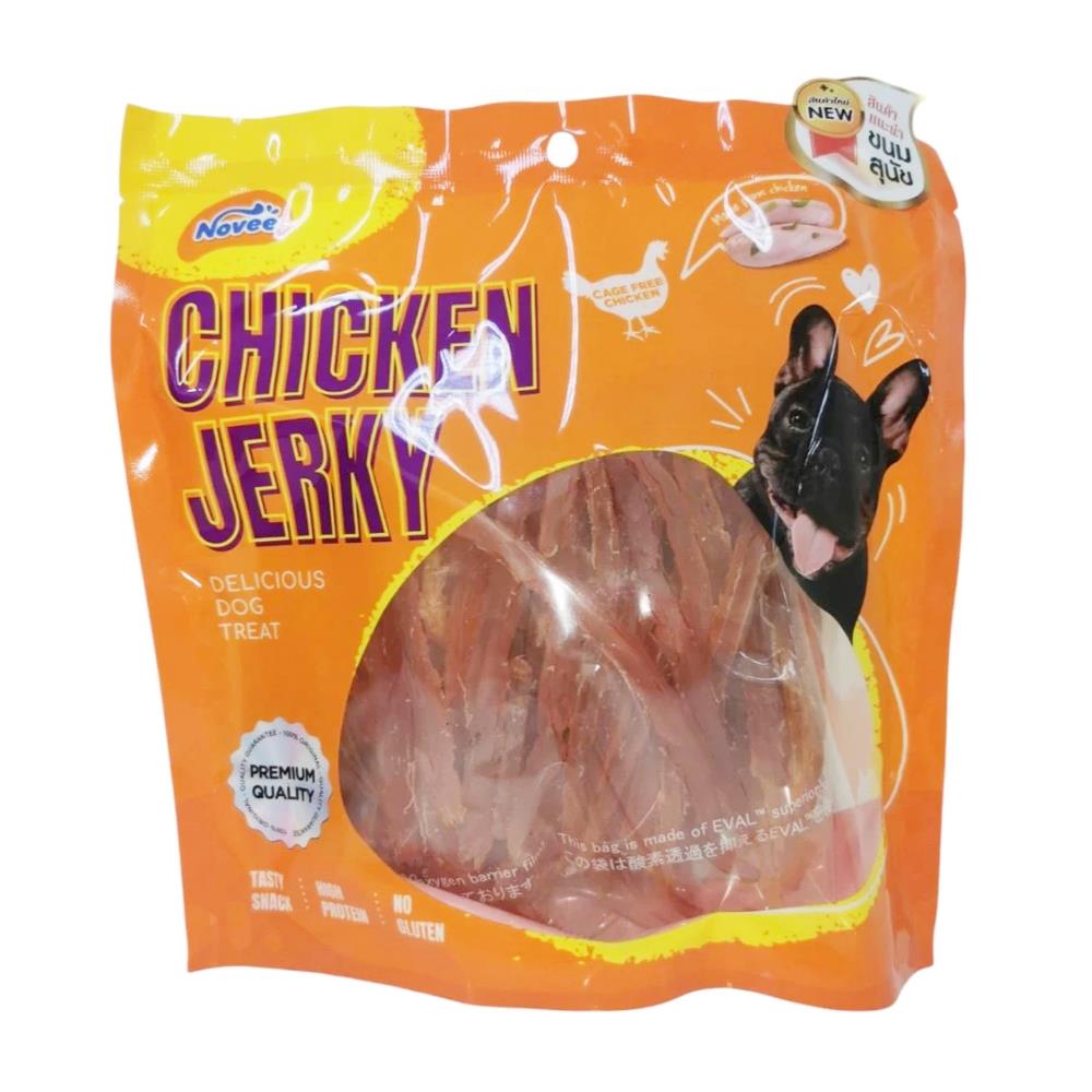 ขนมสุนัข NOVEE SOFT CHICKEN JERKY SLICED 400 ก.