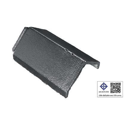 ครอบสันหลังคาอดามัส แบบเรียบ ตราเพชร 25x38.4 ซม. สีเทาปฐพี_3