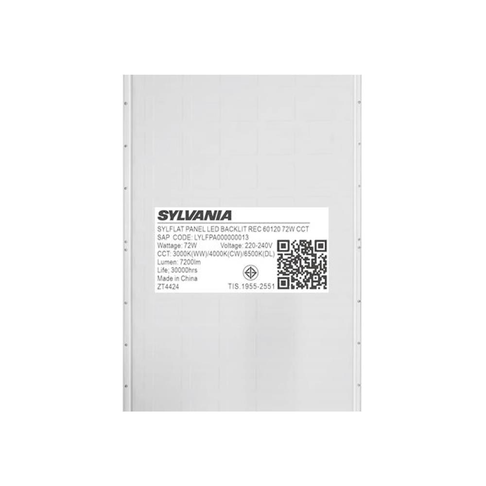 โคมฝังฝ้า LED SYLVANIA PANEL SYLFLAT 72 วัตต์ 60x120 ซม. DAYLIGHT/COOL WHITE/WARM WHITE