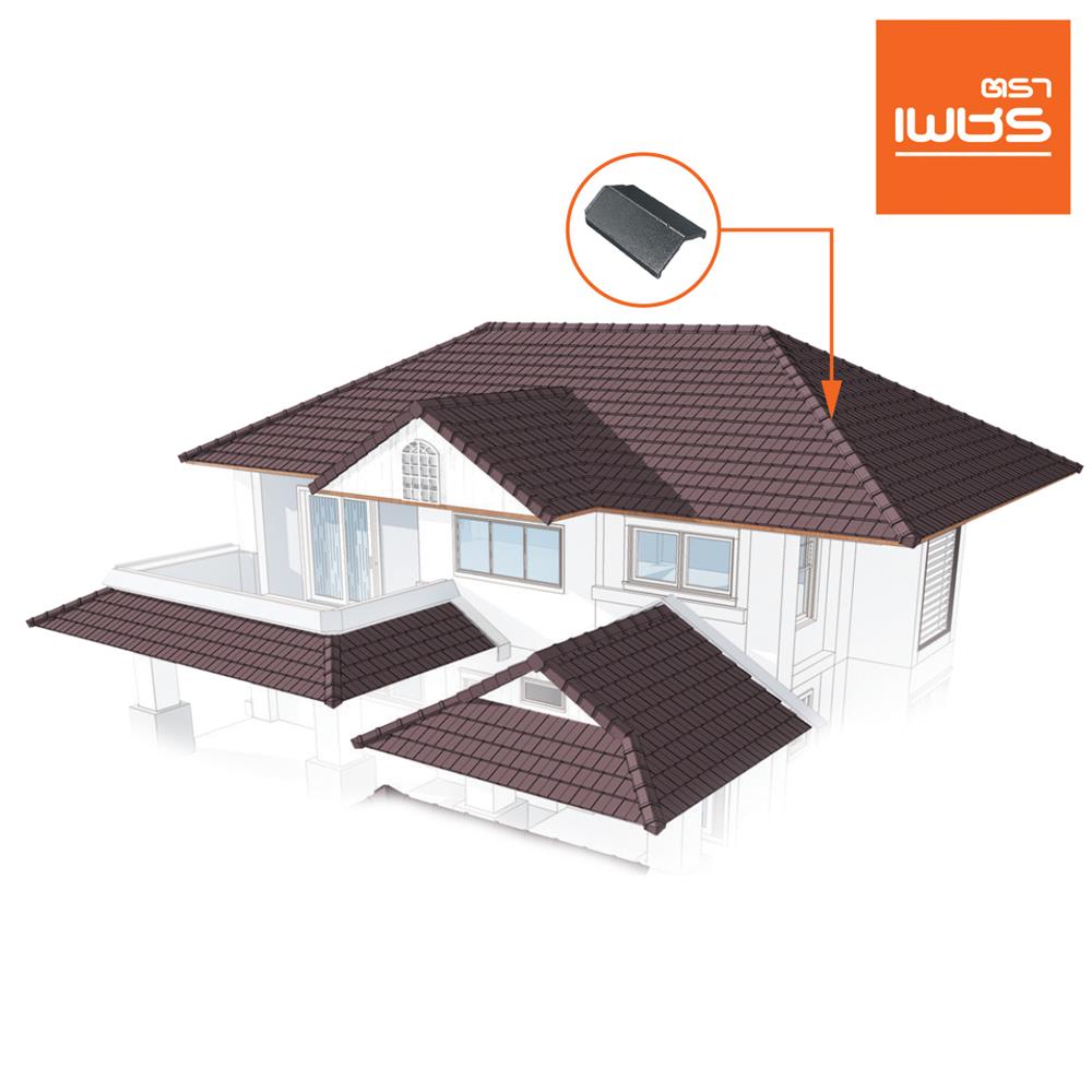 ครอบสันตะเข้อดามัส แบบเรียบ ตราเพชร 25x38.4 ซม. สีเทาอาร์กติก