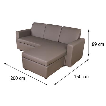 โซฟาเข้ามุม 3 ที่นั่ง FURDINI RALPHS สีน้ำตาลเข้ม_6