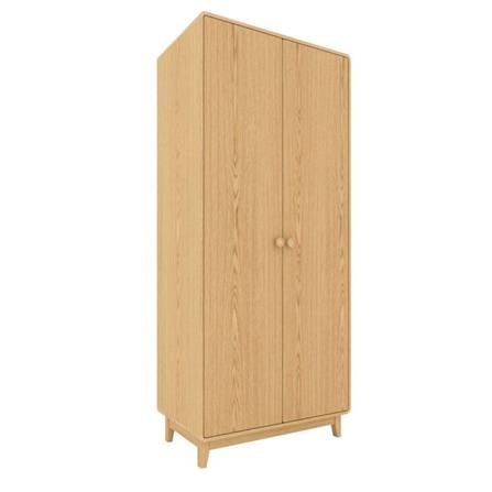 ตู้เสื้อผ้า 2 บานเปิด SB FURNITURE HAGI 19217666 100 ซม. สี MONACO OAK_1