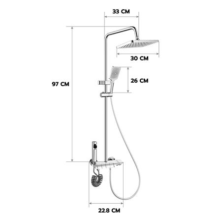 ฝักบัว RAIN SHOWER LUZERN T-9700L_6