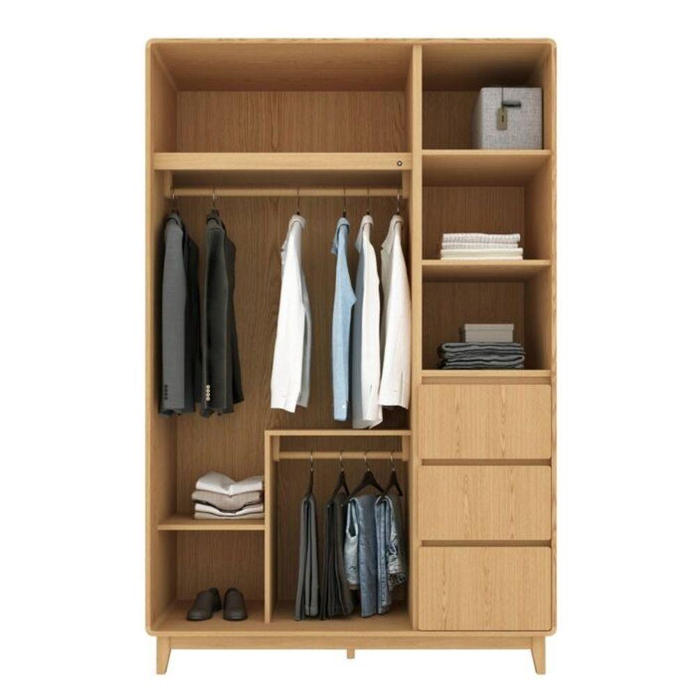 ตู้เสื้อผ้า 3 บานเปิด SB FURNITURE 19217667 148 ซม. สี MONACO OAK