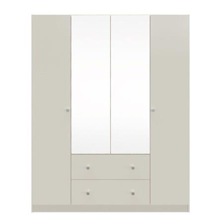 ตู้เสื้อผ้า 4 บานเปิด KONCEPT BLANCA 19226580 160 ซม. สีครีม_0