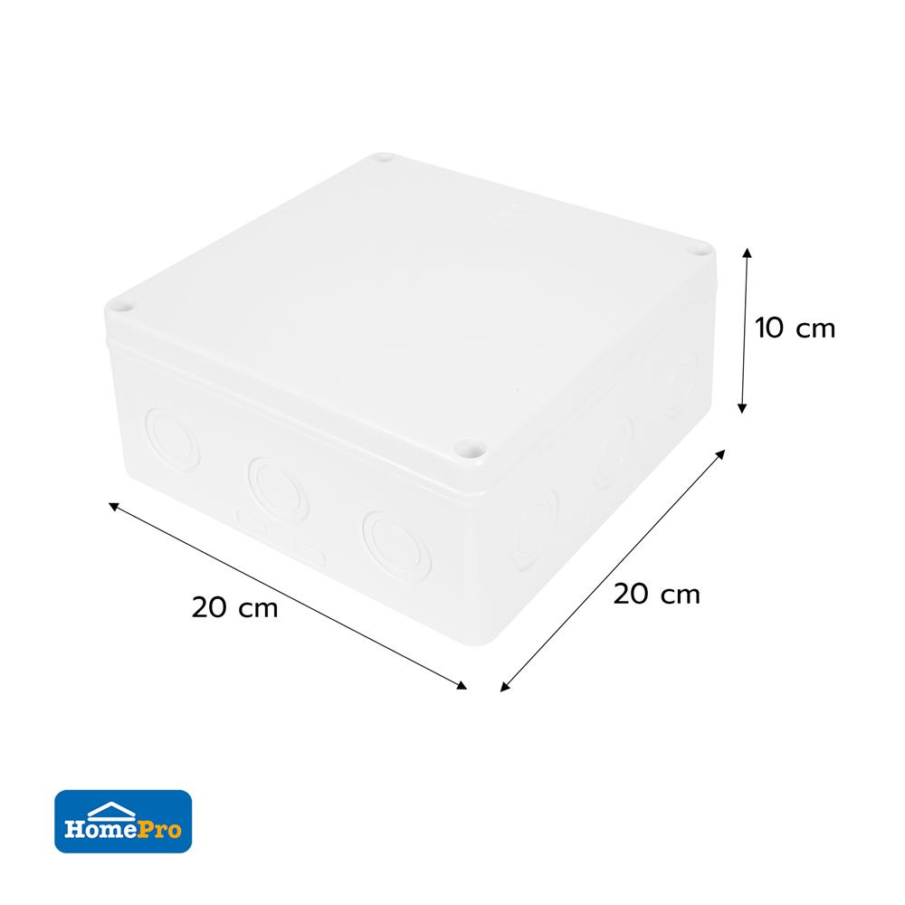 กล่องพักสาย ELECKTA 8X8 นิ้ว สีขาว