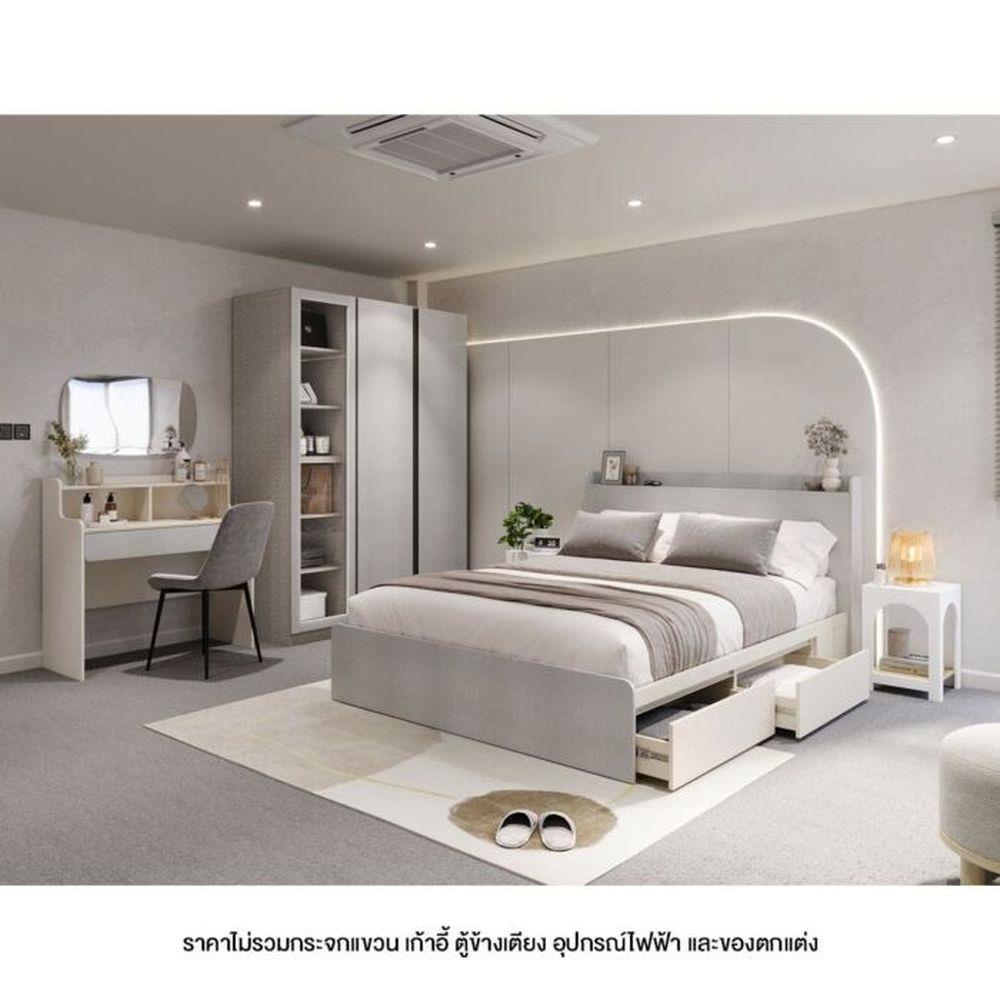 ชุดห้องนอน 5 ฟุต KONCEPT AIKO 59061409 สีขาว