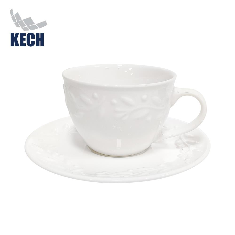 ชุดถ้วยกาแฟเซรามิก 250 มล. KECH DINING LEAF