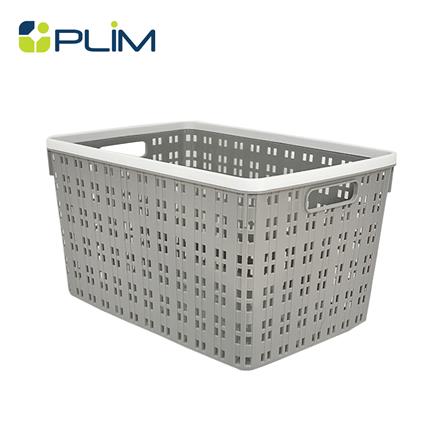 ตะกร้าผ้าเหลี่ยม PLIM FLOW HH-1256 SIZE L สีเทา_0