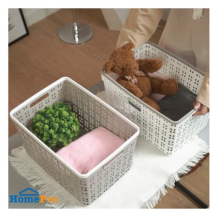 ตะกร้าผ้าเหลี่ยม PLIM FLOW HH-1256 SIZE L สีขาว_4