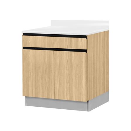 ตู้ตั้งพื้นท็อปเรียบ TSS W SANKI THE KITCHEN PRO 61.5 ซม. สีเชอร์รี่คาปูชิโน_1