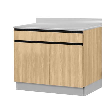 ตู้ตั้งพื้นท็อปเรียบ SL SANKI THE KITCHEN PRO 81.5 ซม. สีเชอร์รี่คาปูชิโน_1