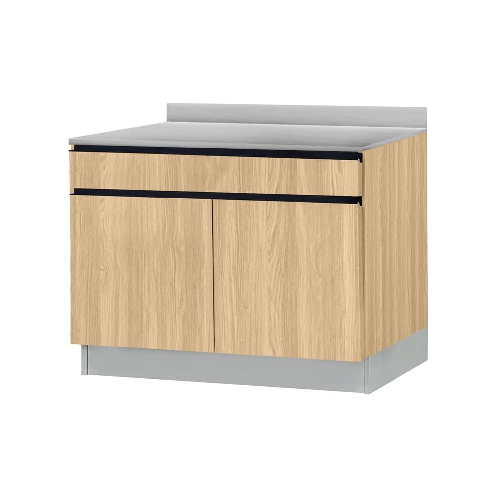 ตู้ตั้งพื้นท็อปเรียบ SL SANKI THE KITCHEN PRO 101.5 ซม. สีเชอร์รี่คาปูชิโน