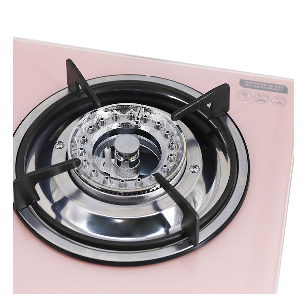 เตาแก๊สตั้งโต๊ะ 2 หัวแก๊ส LUCKY FLAME AG-2102S(P) สีชมพู