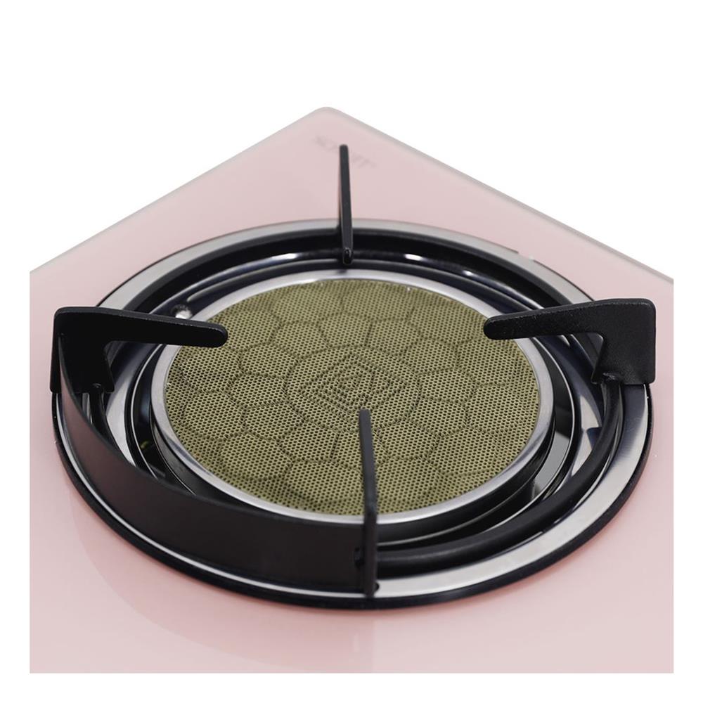 เตาแก๊สตั้งโต๊ะ 2 หัวแก๊ส LUCKY FLAME AG-2102S(P) สีชมพู