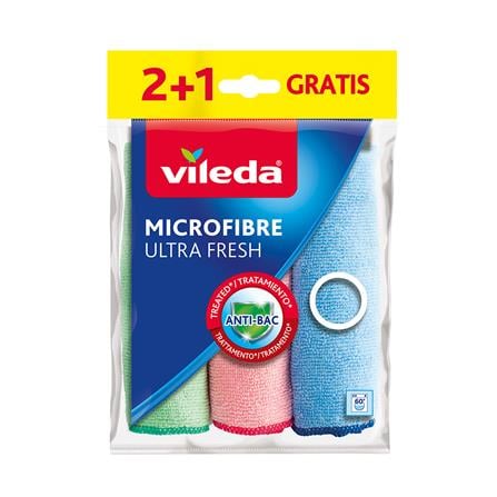 ผ้าไมโครไฟเบอร์ VILEDA ULTRA FRESH 30X30 ซม. (แพ็ก 3 ชิ้น)_0