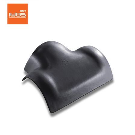 ครอบสันโค้ง 3 ทาง T ลอนคู่ ตราเพชร สีไอรอนเกรย์_0