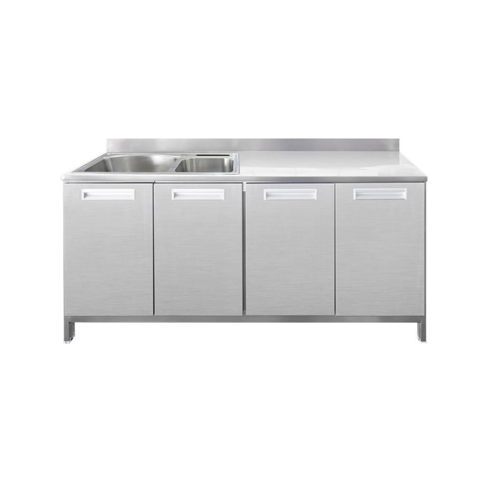 ตู้ตั้งพื้นท็อปซิงค์ 2 หลุม SANKI CLEAN KITCHEN SMC-NS2 150 ซม.